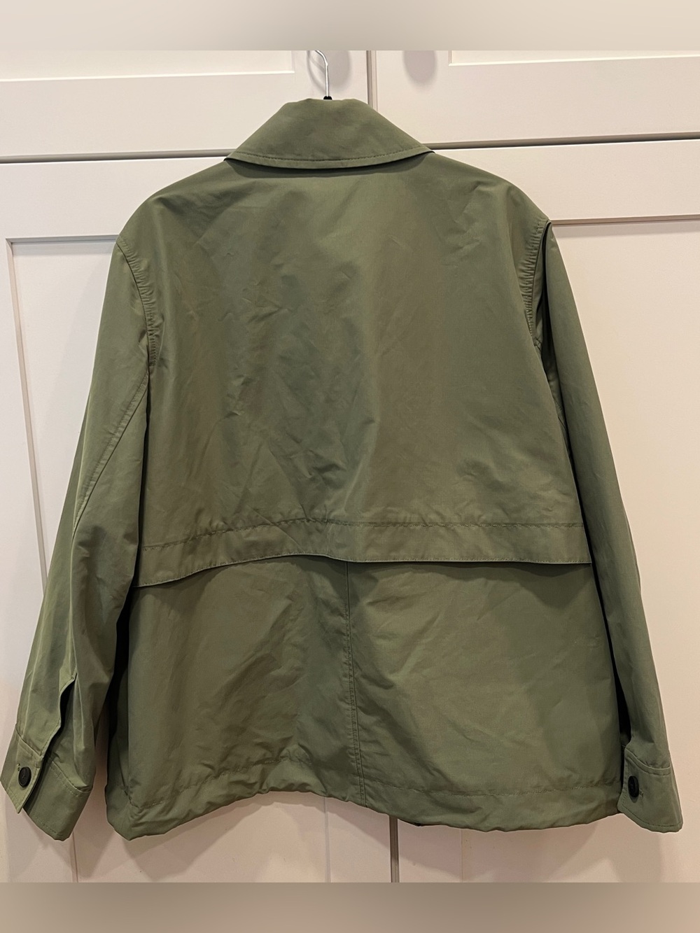M.M. LAFLEUR THE NESS JACKET IN CRISP COTTON, TARRAGON, SIZE M. - Picture 8 of 16